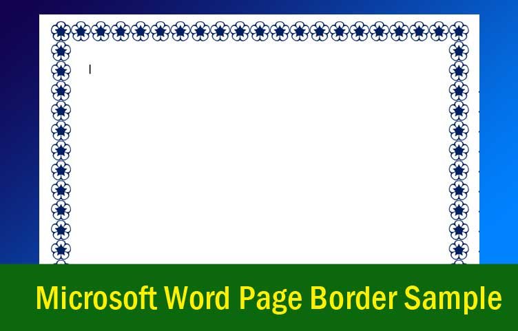 MS Word Border Setting