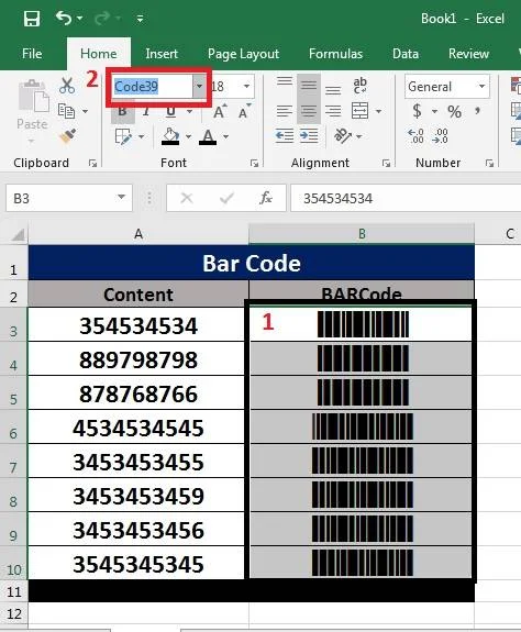 MS Excel Bar-code Project-9 4 Excel Bar-code Projects