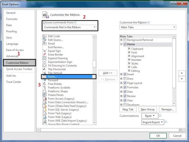 Excel Entry Form Project