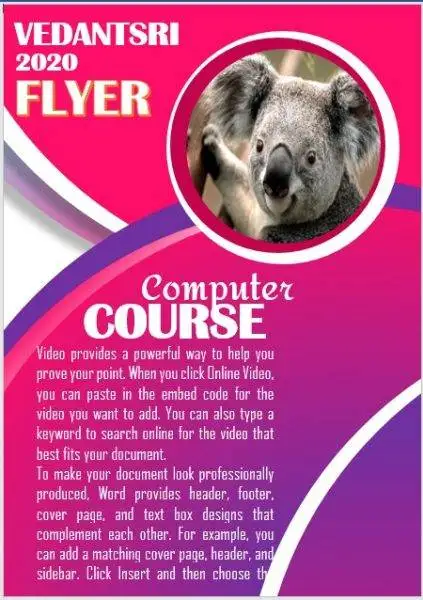 MS Word Design Flyer Project
