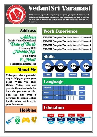 MS Word Design Resume Project-26 1 Ms Word Design Resume 2020 by VedantSri varanasi
