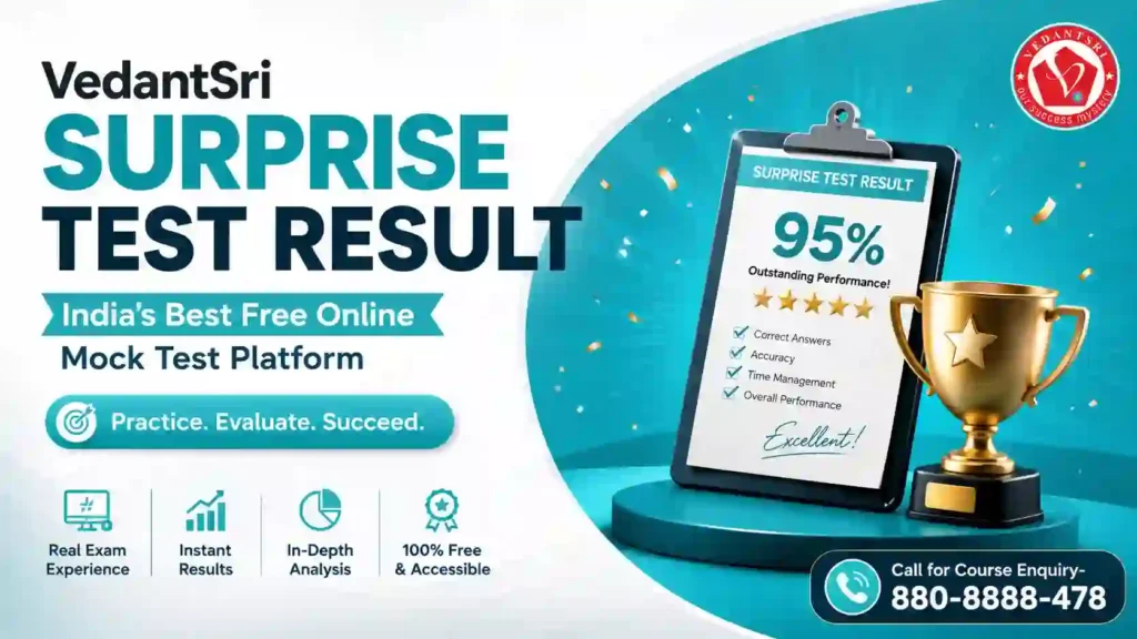 VedantSri Surprise Test Series Result – India’s Best Free Online Mock Test Platform