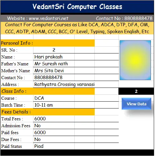 MS Excel Form with Database Macro Project-4 Video 1 MS Excel Form with Database Macro Project