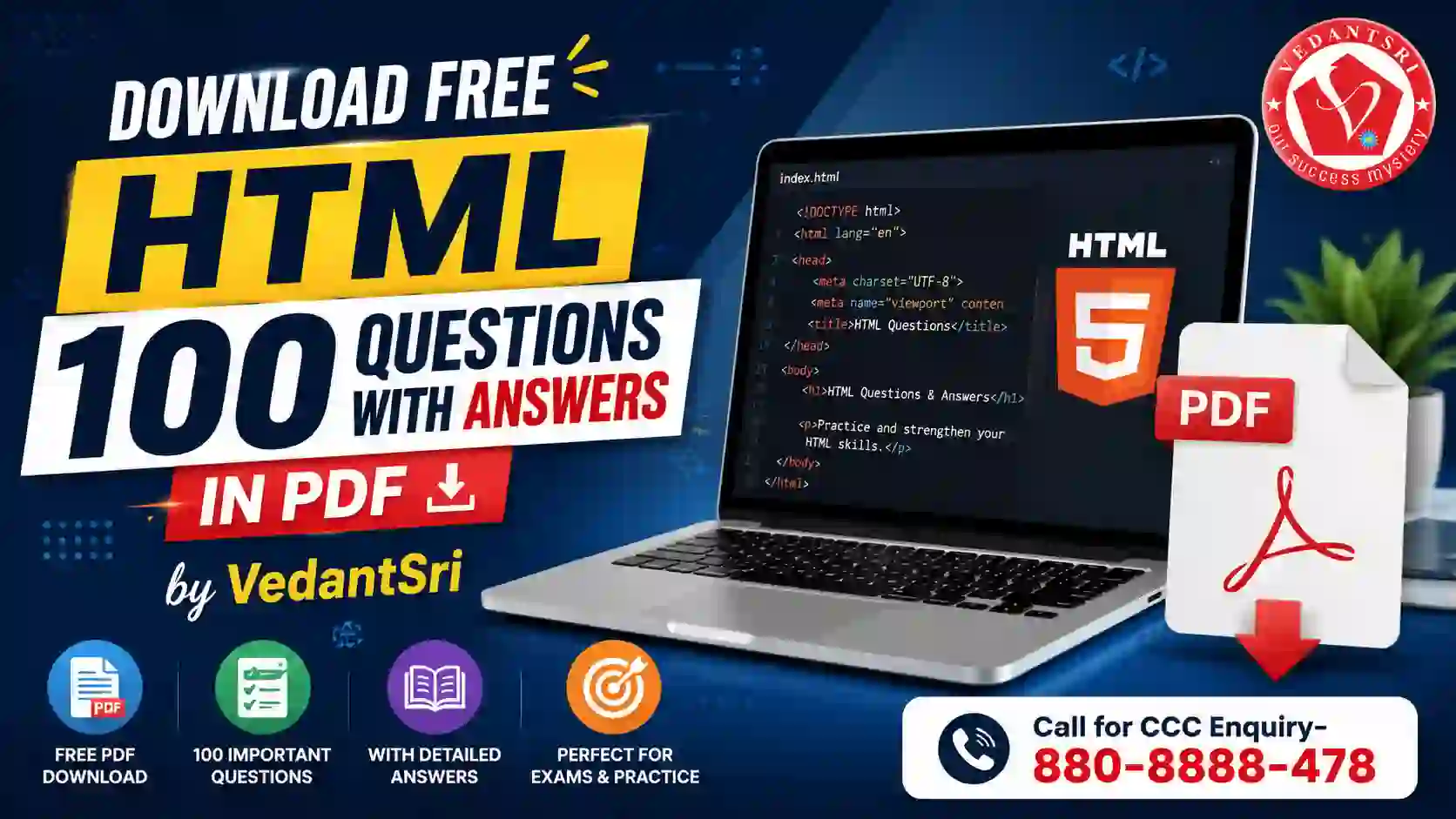 HTML Course Details, Fees, Duration, Scope, Syllabus, Admission, Institutes & Jobs 4 HTML Course Details, Fees, Duration, Scope, Syllabus, Admission, Institutes & Jobs VedantSri