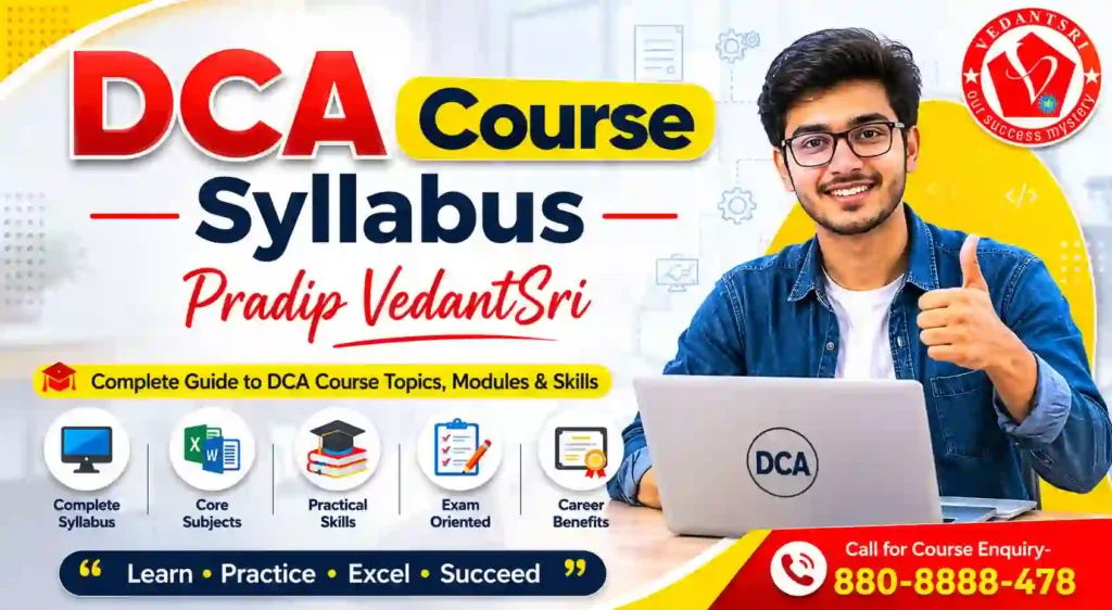 DCA Course Fees, Duration, Scope, Syllabus, Admission, Institutes & Jobs in Varanasi 3 DCA Course Fees, Duration, Scope, Syllabus, Admission, Institutes & Jobs in Varanasi Pradip VedantSri Institute