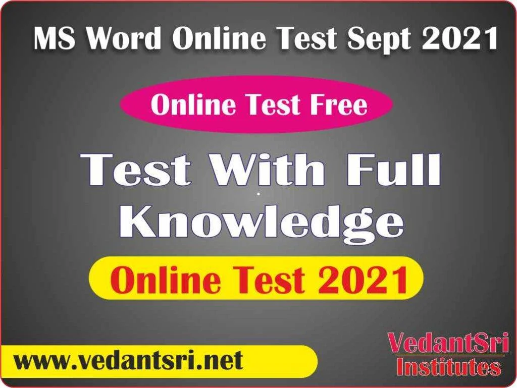 MS Word Online Test 1 1 A
