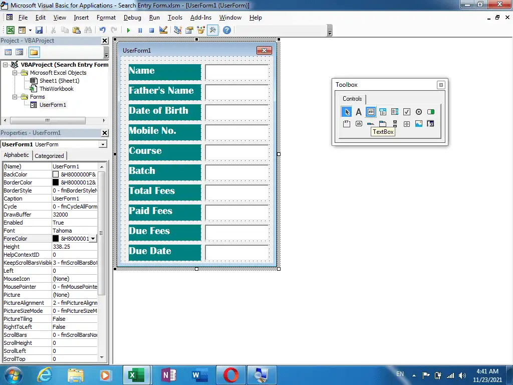 Search Entry Form in Excel 9 image 46