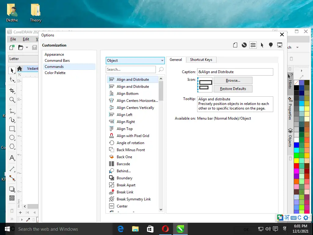 Create Shortcut For CorelDraw 5 Create Shortcut For CorelDraw in Varanasi Computer Institute For Graphic Designing