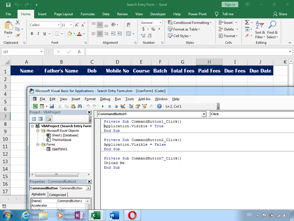 Search Entry Form Excel 3 1 Search Entry Form Excel 3 in VedantSri Computer Institute