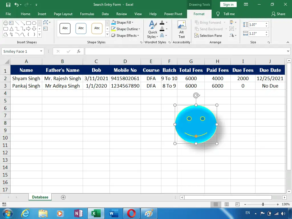 Search Entry Form Excel 4 3 Search Entry Form Excel 4