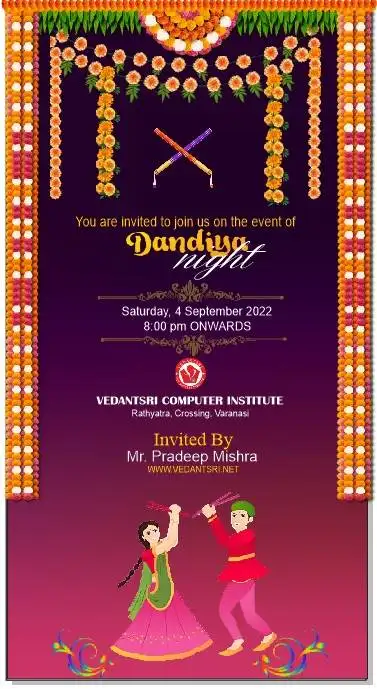 Dandiya Invitation Card in CorelDraw, Simple & Step By Step, Download Source File 14 Dandiya Invitation Card in CorelDraw, Simple & Step By Step, Download Source File