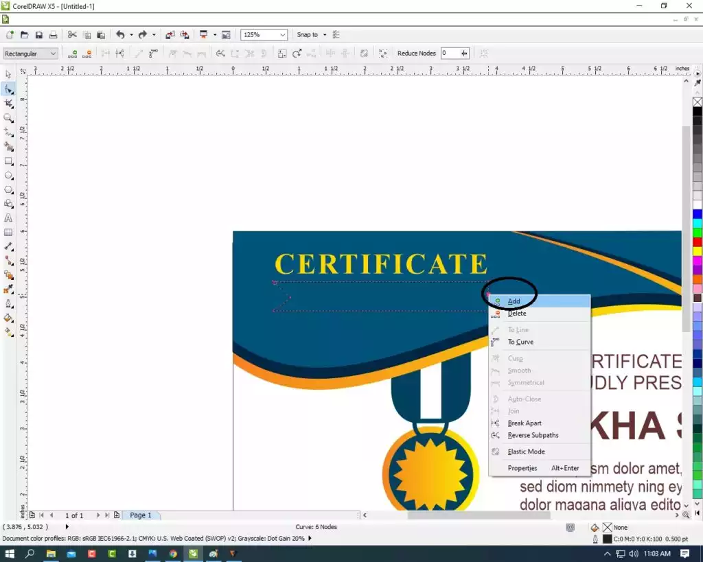 Certificate Design in CorelDraw, Easy and Step by Step, Download Source File. 35 35 1