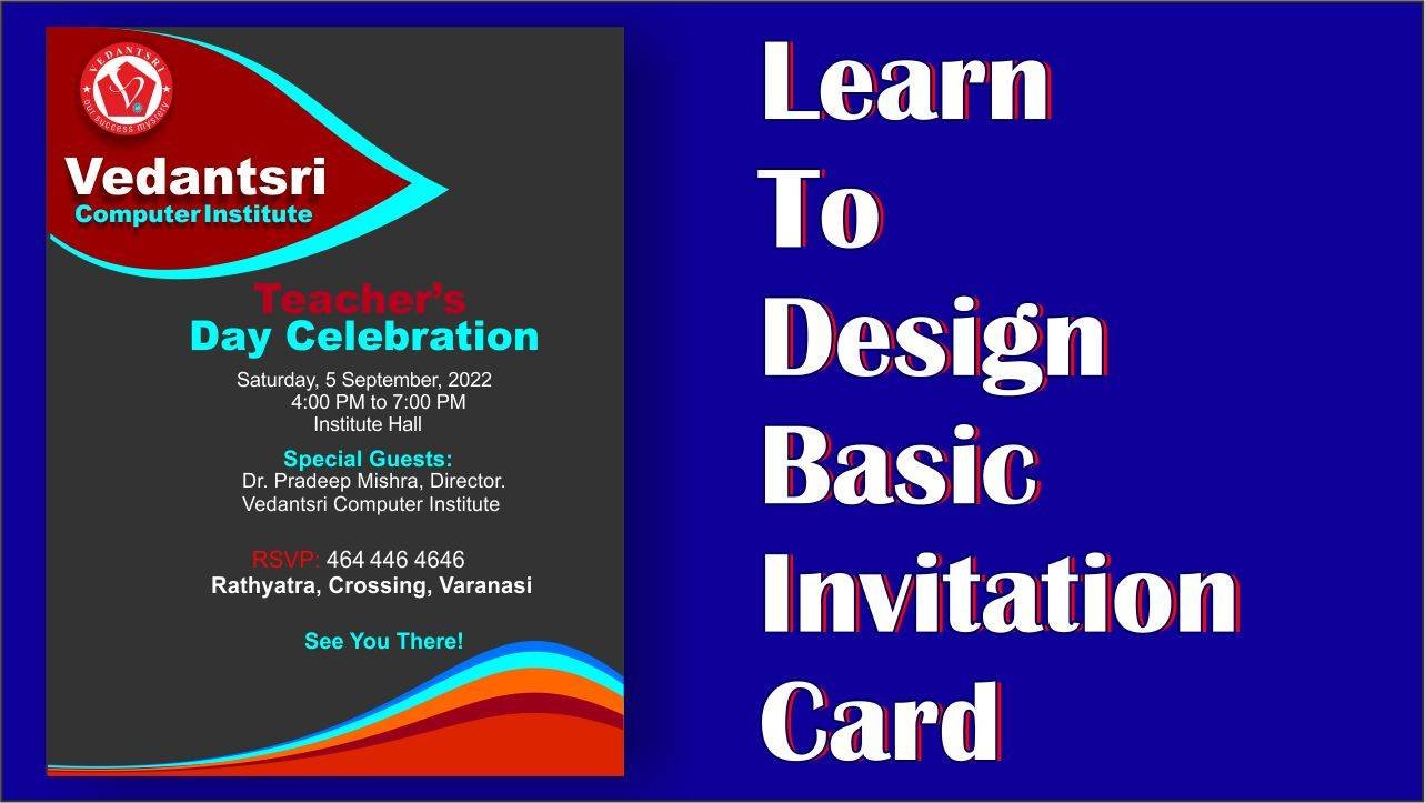Invitation Card Design CorelDraw, Easy Method, Step By Step,