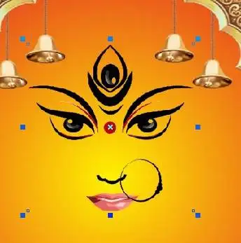 Navratri Banner Design in CorelDraw, Easy Method, Complete steps, Download Practice Fill 320 Veadntsri 4