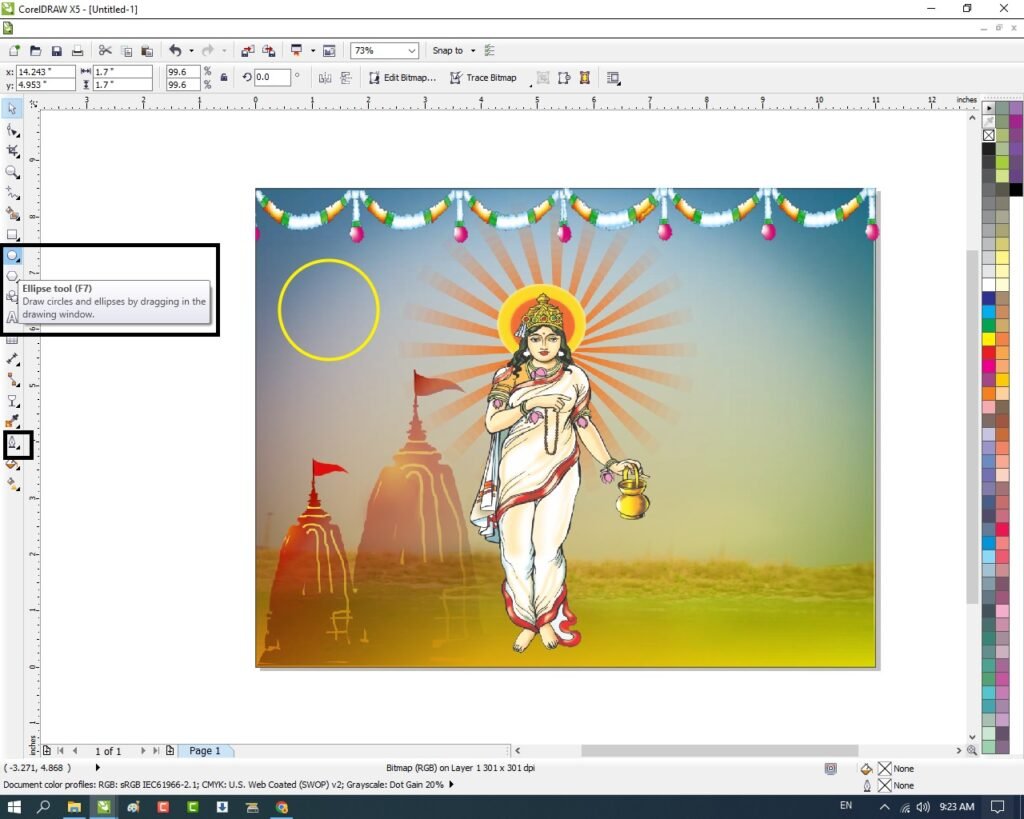 Navratri Card Design in CorelDraw, Easy Method, Complete Steps, Download Practice File 13 Navratri Card Design in CorelDraw, Easy Method, Complete Steps, Download Practice File