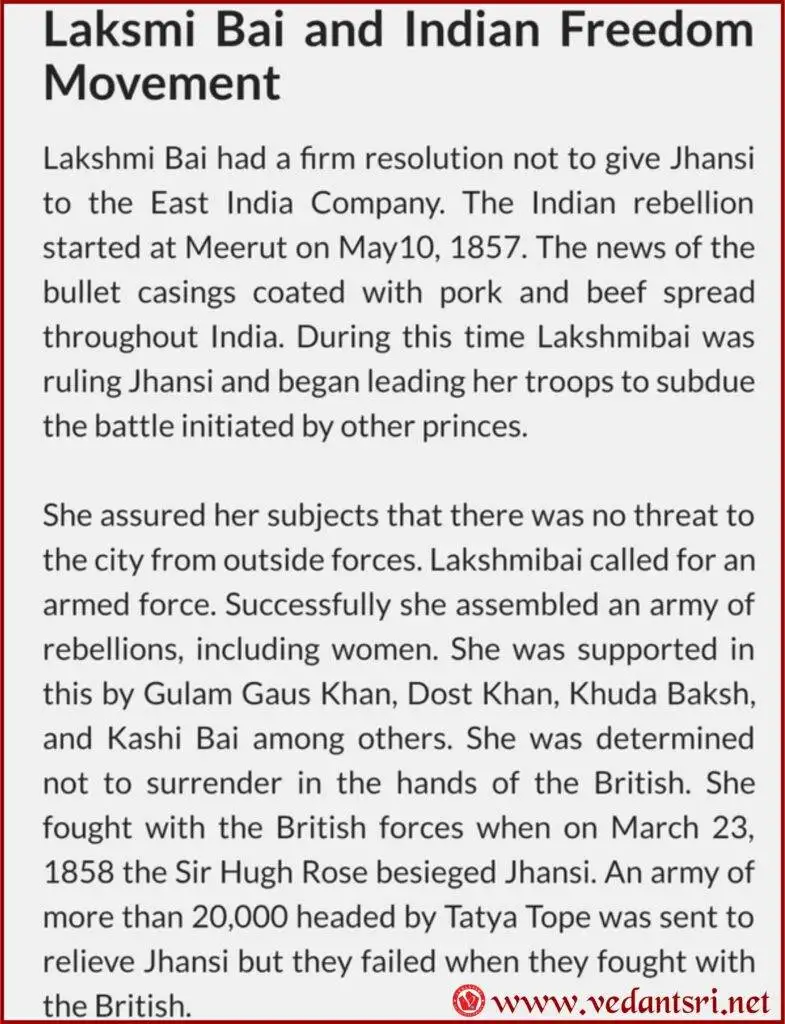 Rani Lakshmi Bai Essay Famous Line About Hindi Real Images 5