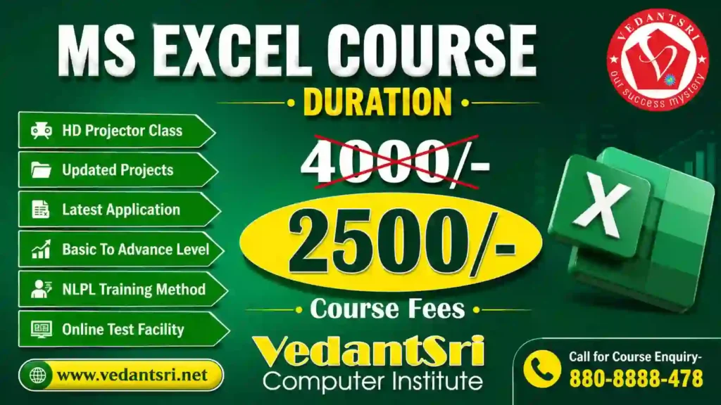 MS Excel Course Duration, Fees, Syllabus, Scope, Jobs, Admission & Best Institutes Near Me 4 MS Excel Course Duration, Fees, Syllabus, Scope, Jobs, Admission & Best Institutes Near Me Pradip VedantSri Computer