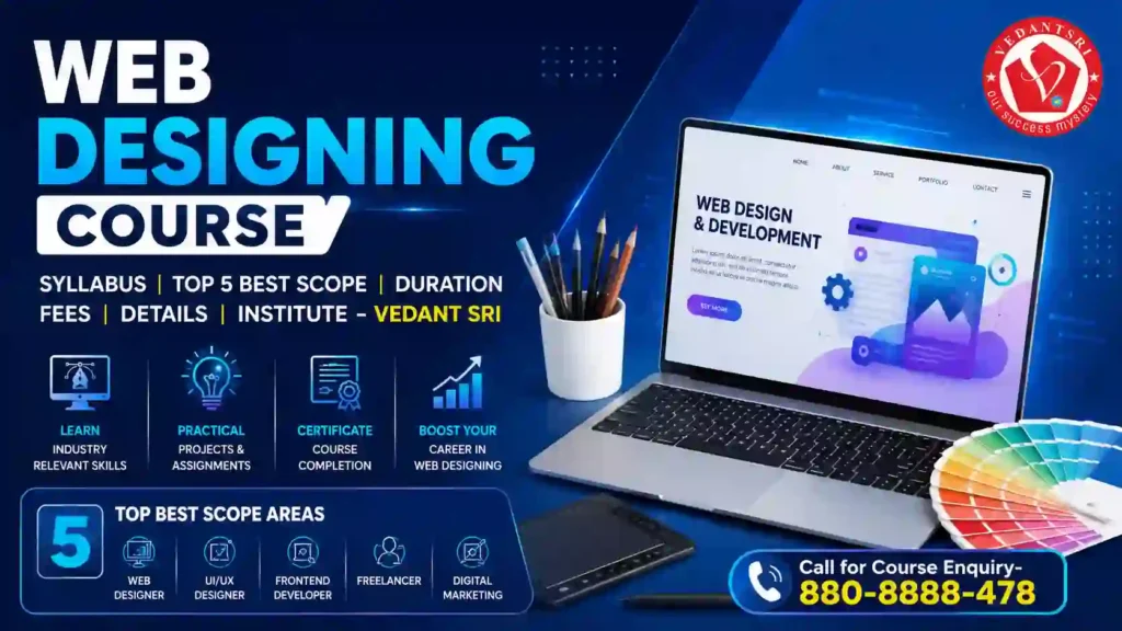 Web Designing Course Syllabus 2026 – Fees, Duration, Scope, Career, Eligibility & Best Institute VedantSri Class