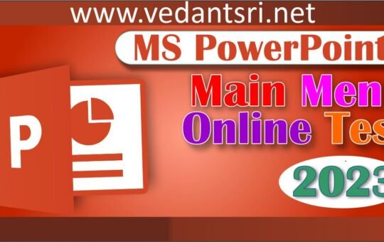 MS PowerPoint Online Test 2023 VedantSri Computer Institute