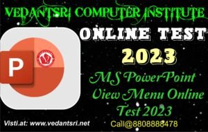 MS PowerPoint View Menu Online Test 2023