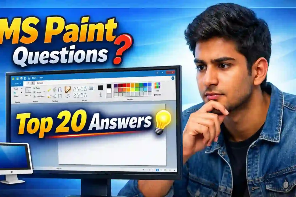 MS Paint Related Question Answers Most Asked Top 20 Questions with Answers VedantSri