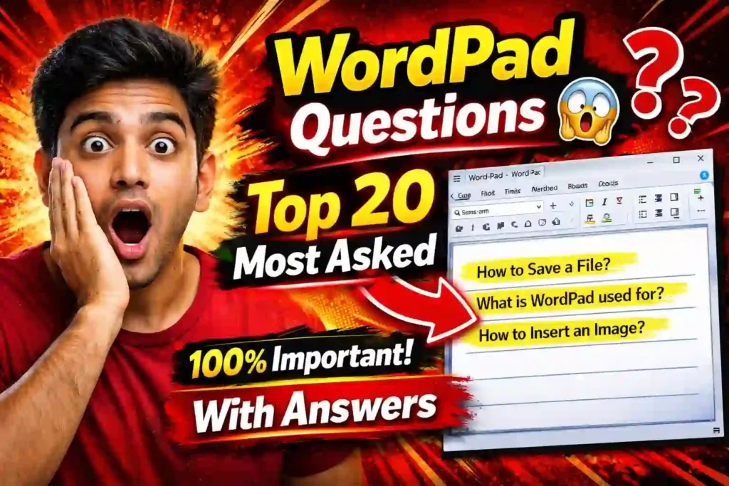 WORD-PAD Question Answers For Top 20 Most Asked VedantSri