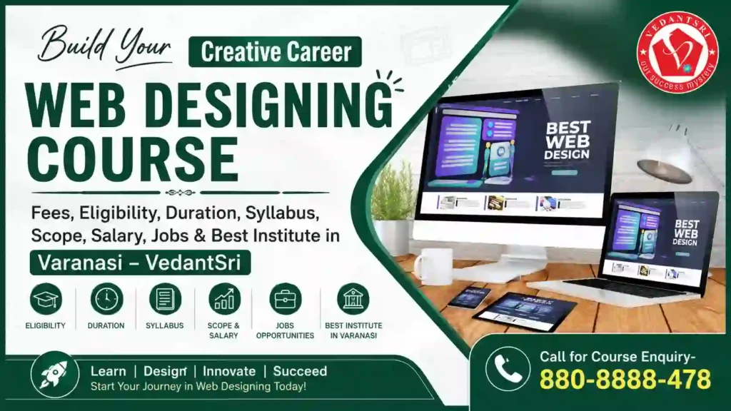 Web Designing Course in 2026 – Fees, Eligibility, Duration, Syllabus, Scope, Salary, Jobs & Best Institute in Varanasi VedantSri Institute