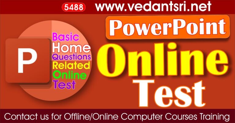 MS PowerPoint Home Menu 3 Online Test