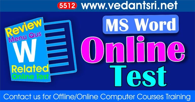 MS Word Review Menu Online Test
