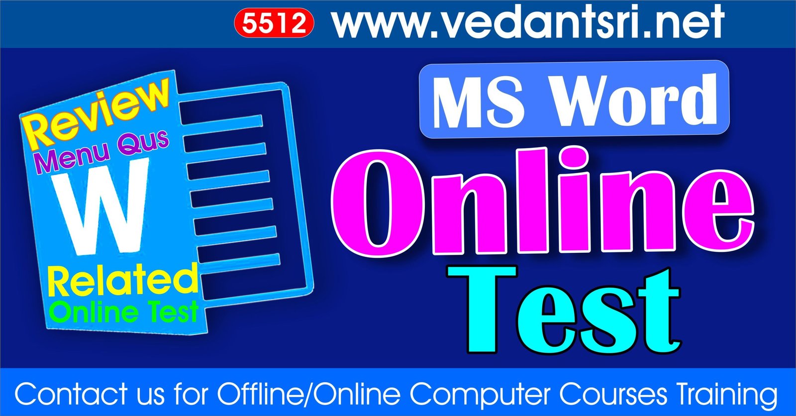 MS Word Review Menu Online Test