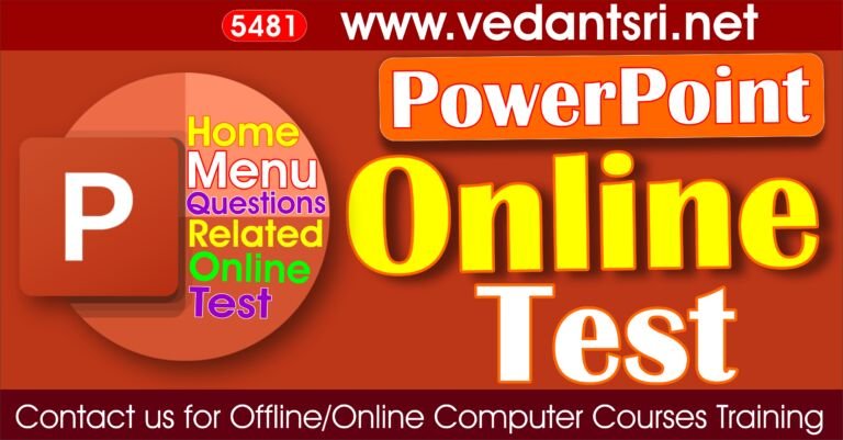 MS PowerPoint Home Menu1 Online Test
