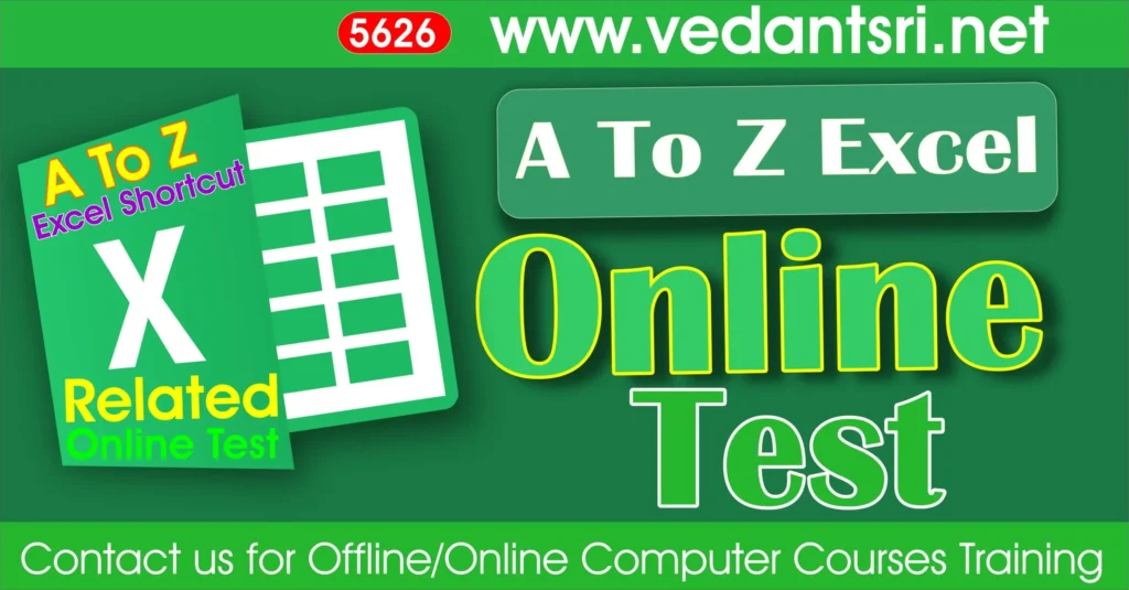 A To Z Excel Shortcut Online Test Series (2026) – Practice All MS Excel Keyboard Shortcuts with Free Online Quiz 2 A To Z Excel Shortcut Online Test Series (2026) – Practice All MS Excel Keyboard Shortcuts with Free Online Quiz
