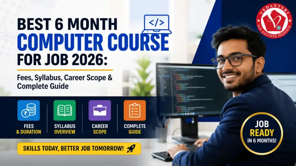 Best 6 Month Computer Course for Job 2026 Fees, Syllabus, Career Scope & Complete Guide VedantSri