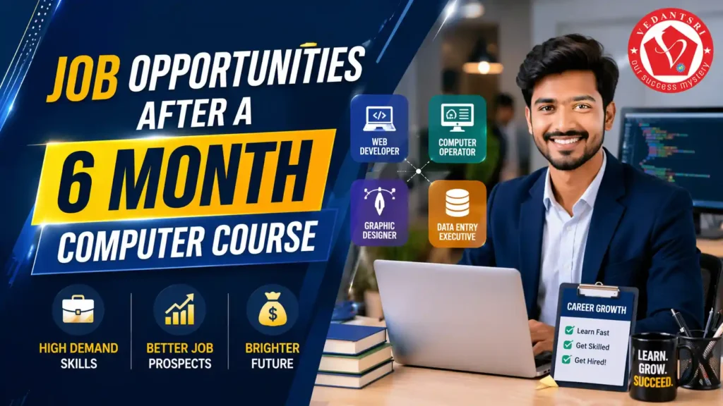 Best 6 Month Computer Course for Job 2026 Fees Syllabus Career Scope Complete Guide VedantSri Computer TRaining Institute