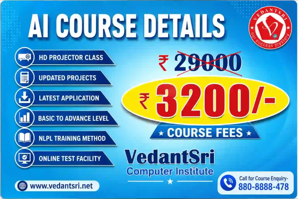 AI Course Fees, Duration, Scope, Syllabus, Admission, Institutes & Jobs VedantSri
