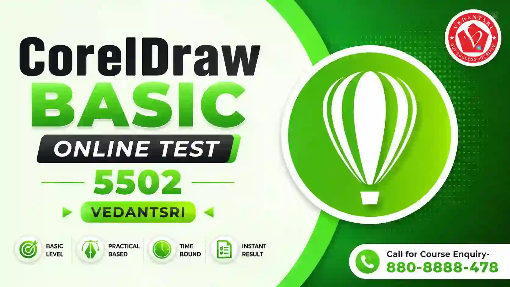 CorelDraw Basic Online Test 5502 VedantSri