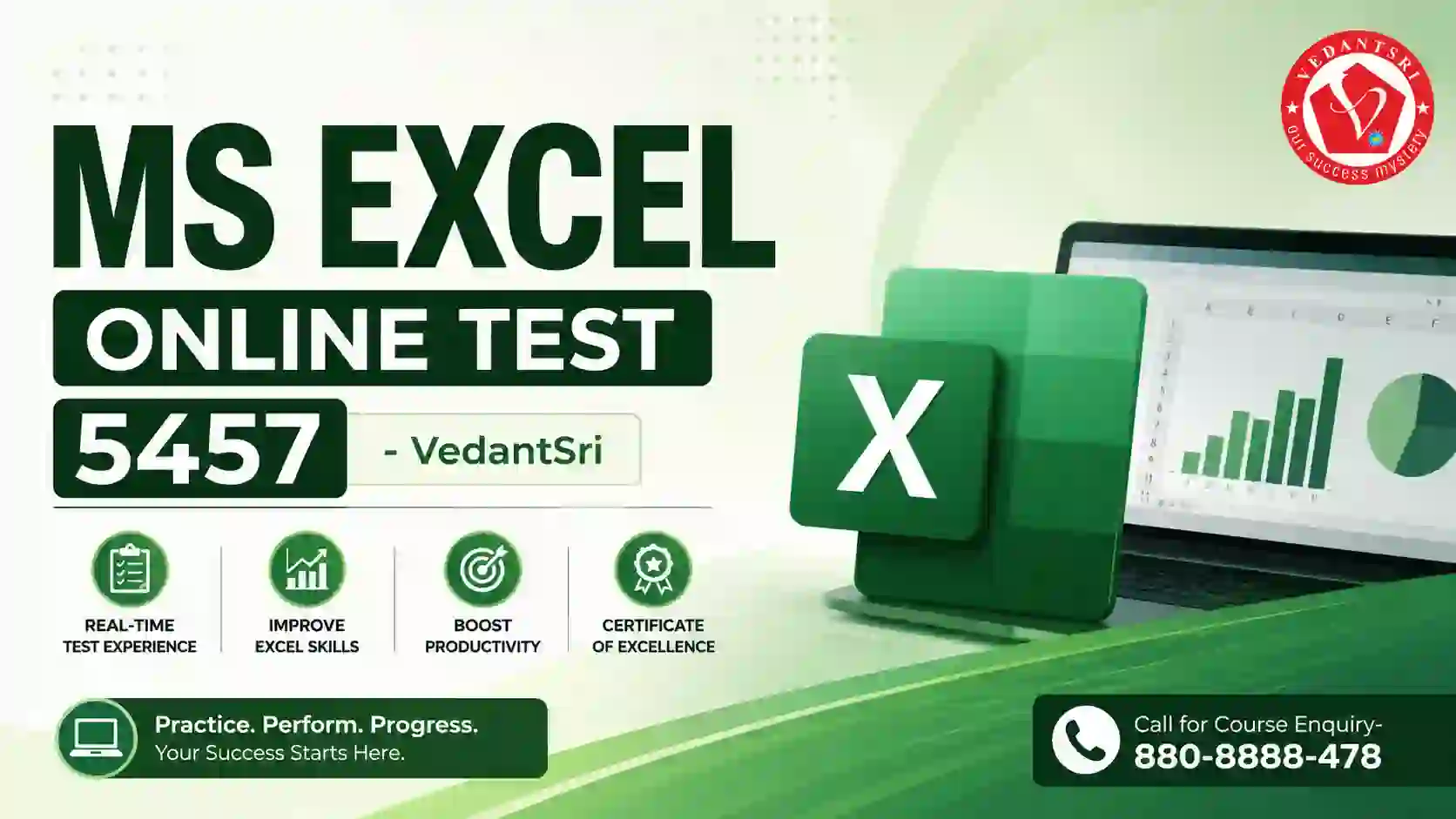 MS Excel Online Test 5457 VedantSri