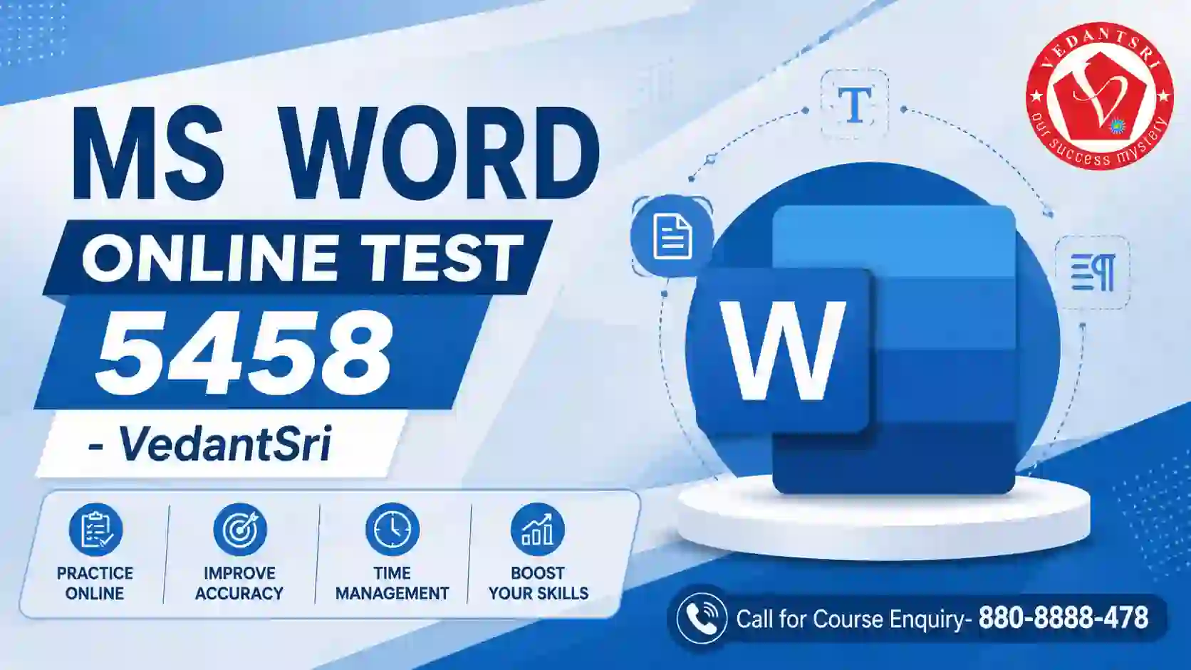 MS Word Online Test 5458 VedantSri