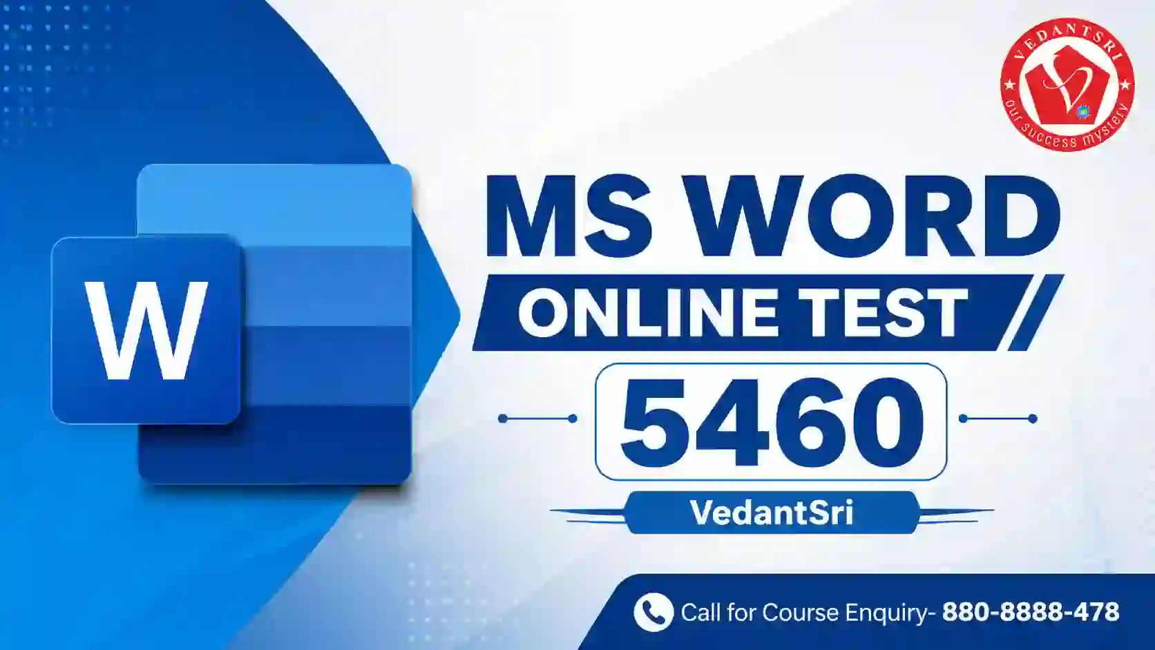 MS Word Online Test 5460 VedantSri
