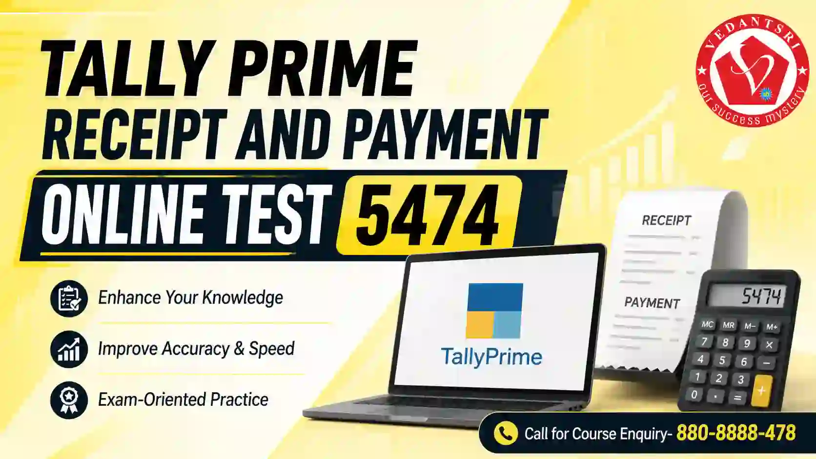 Tally Prime Receipt and Payment Online Test 5474 VedantSri