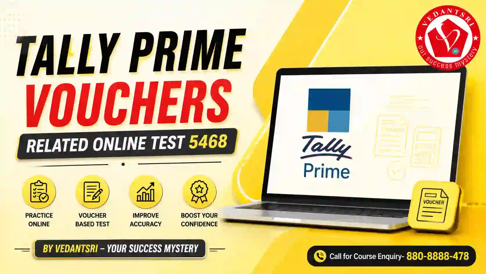 Tally Prime Vouchers Related Online Test 5468 VedantSri