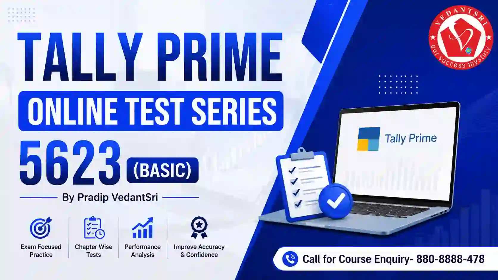 Tally Prime Online Test Series 5623 (Basic) Pradip VedantSri