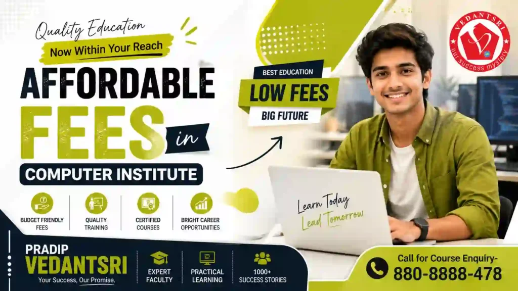Affordable Fees in Computer Institute 4 Affordable Fees in Computer Institute at Pradip VedantSri Class