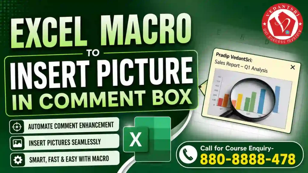 Excel Macro To Insert Picture in Comment Box Pradip VedantSri