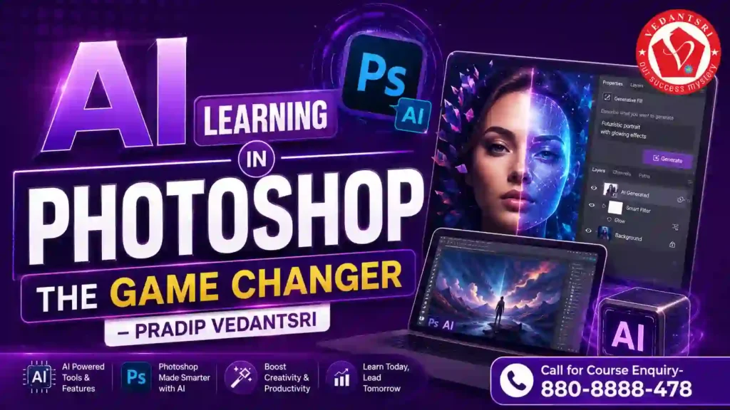 Photoshop Course Details Fees, Duration, Scope, Syllabus, Admission, Institutes, AI Learning & Jobs in Pradip VedantSri Class
