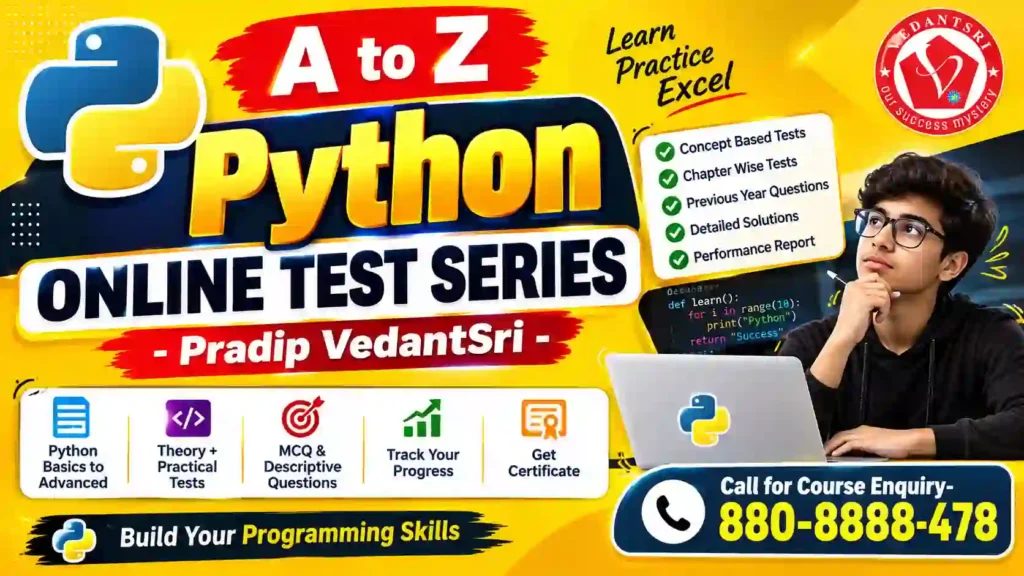 A to Z Python Online Test Series Intermediate – Guide That Actually Makes You Job-Ready 2 A to Z Python Online Test Series VedantSri