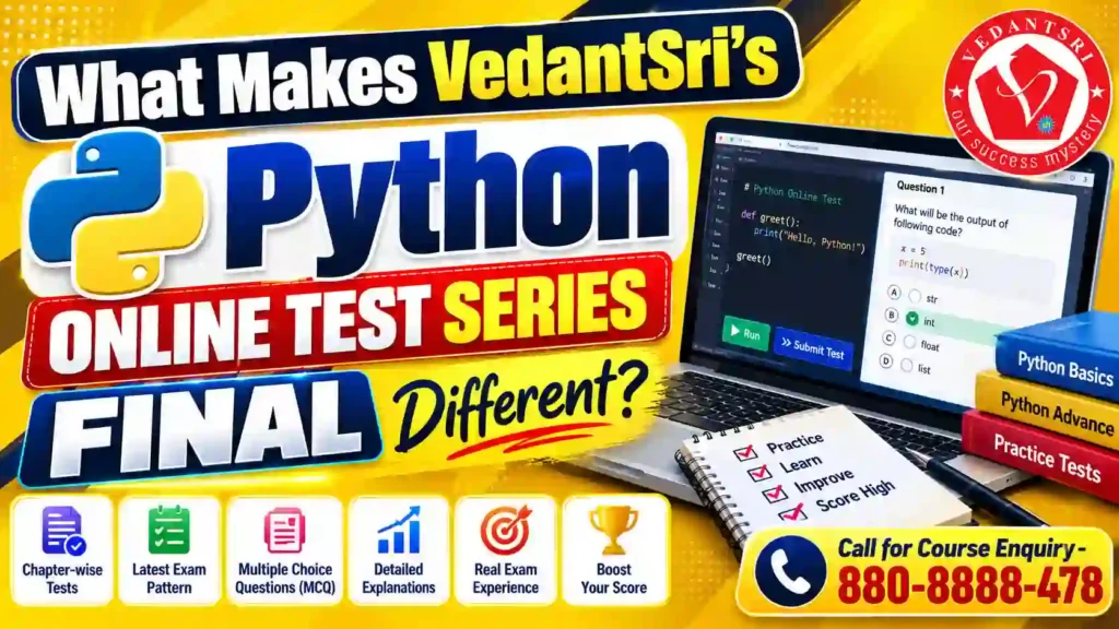 Python Online Test Series Final – The Smartest Way to Test Your Coding Skills 3 Python Online Test Series Final – The Smartest Way to Test Your Coding Skills at Pradip VedantSri
