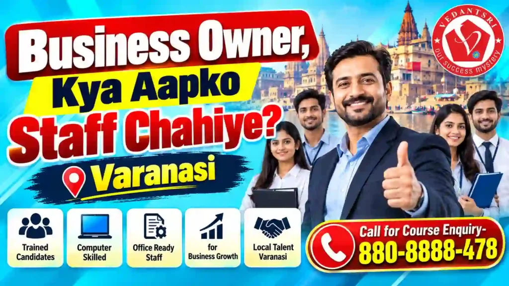 Staff Chahiye? Varanasi me Computer se related office work ke liye 1 Staff Chahiye Varanasi me at VedantSri Job Placement Cell